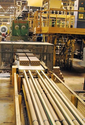 Глиняный брус готов к нарезке