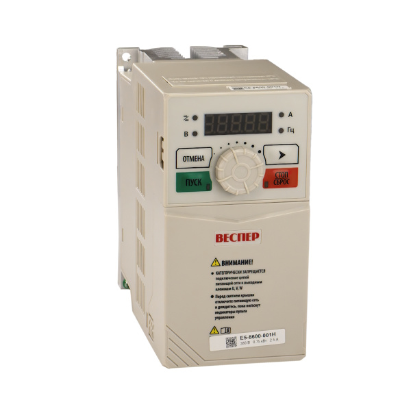 Частотный преобразователь Веспер E5-8600-001Н 0,75кВт 380В